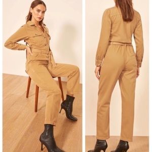 Reformation Boiler Jumpsuit in Dune size 4